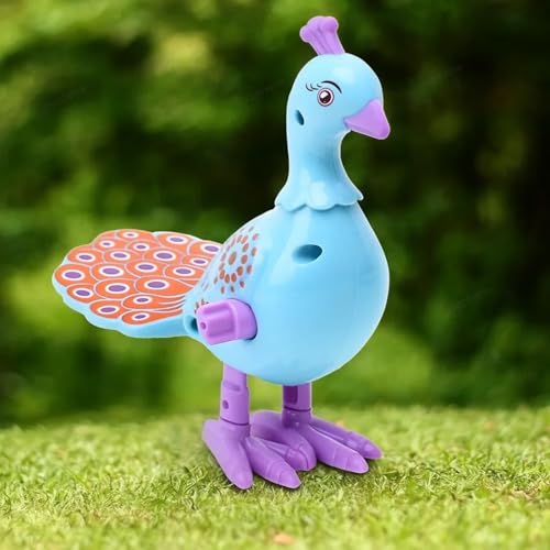 GRAPHENE Jumping Peacock Key Operated Wind Up Toy for Kids Toddlers Colorful Funny Moving Toys for Babies 6-12 Months Battery Free Dancing Toy (Pack of 1) - Image 1