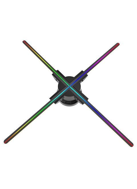 F52 3D Hologram Projector Advertising Display Fan Wall-mounted Player 3D Naked Eye 2K HD LED Photo Video Fan with 624pcs LED Light Beads Remote Control Sign Real-time Screen Display