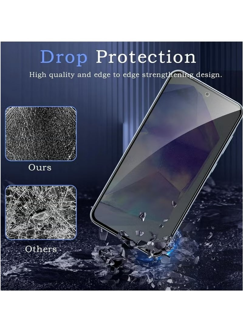 SNBFA Samsung Galaxy A56 4-Pack HD Full Privacy Anti-Peeping Screen Protector, HD Clear Screen Protetor Anti-Peeping Tempered Glass Screen Protector with Camera Lens Protector Compatible with Samsung Galaxy A56 - Image 3