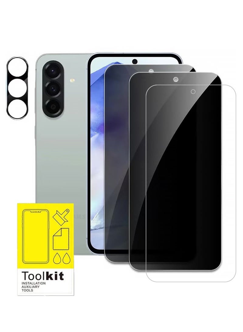 SNBFA Samsung Galaxy A56 4-Pack HD Full Privacy Anti-Peeping Screen Protector, HD Clear Screen Protetor Anti-Peeping Tempered Glass Screen Protector with Camera Lens Protector Compatible with Samsung Galaxy A56 - Image 1