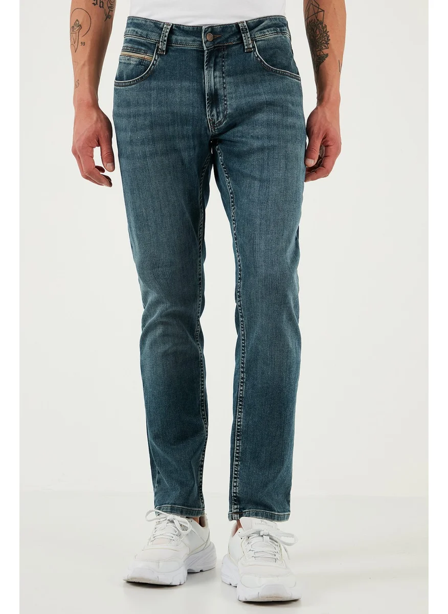 Buratti Cotton Regular Fit Normal Waist Straight Leg Jeans Men's Jeans 2211S76PARMA