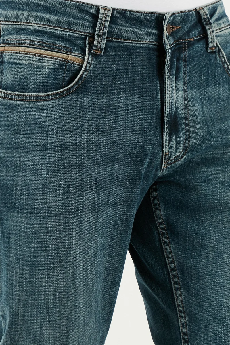 بوراتي Cotton Regular Fit Normal Waist Straight Leg Jeans Men's Jeans 2211S76PARMA