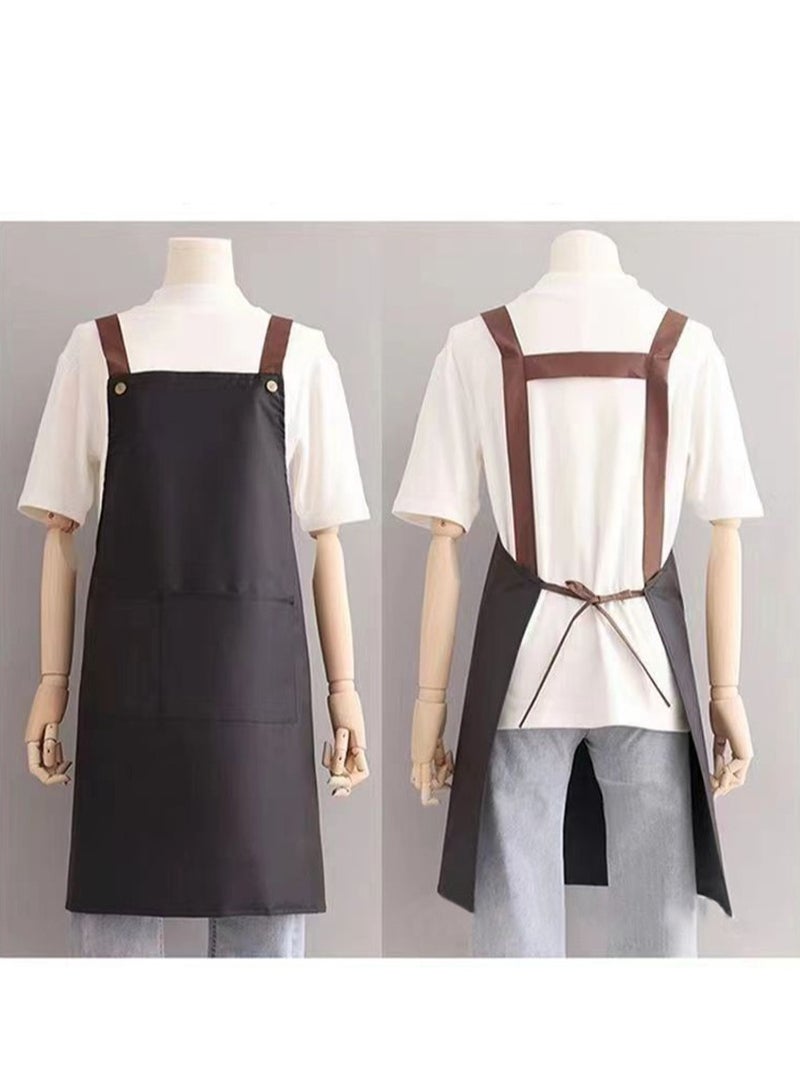 FASHION HOME 2 قطعة مريلة مطبخ مقاومة للماء مع جيب  - Image 2