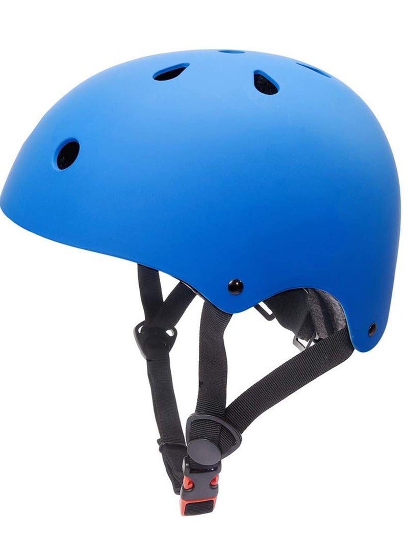 DURKU Kids Bike Helmet, Adjustable Skateboard Helmet Multi-Sport Safety Cycling Skating Scooter Bike Helmet for Boys and Girls (Blue) - Image 1
