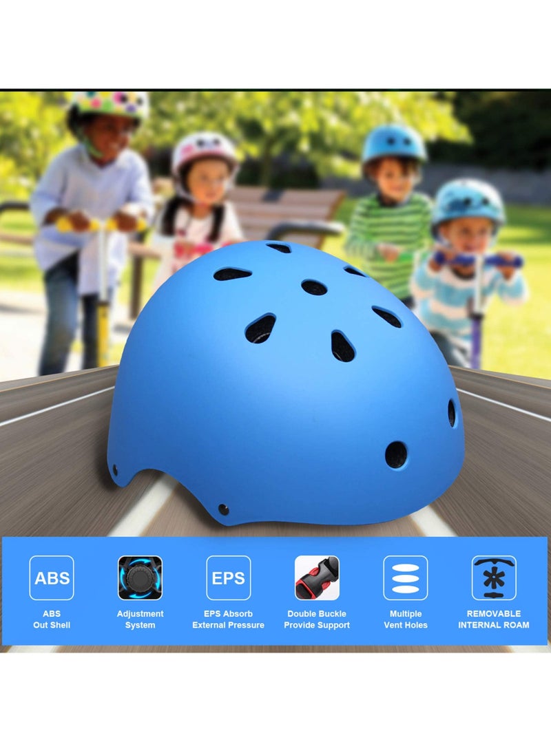 DURKU Kids Bike Helmet, Adjustable Skateboard Helmet Multi-Sport Safety Cycling Skating Scooter Bike Helmet for Boys and Girls (Blue) - Image 3