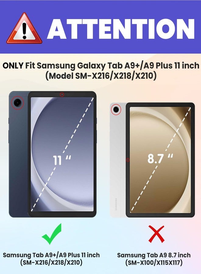 Kidcube for Samsung Galaxy Tab A9 Plus Case 11 Inch - for Women Girls Cute Rotating Stand Folio Cover with Pencil Holder & Card Slot Girly Kawaii Floral Flower Design for Samsung A9 Plus Tablet Cases - Image 2