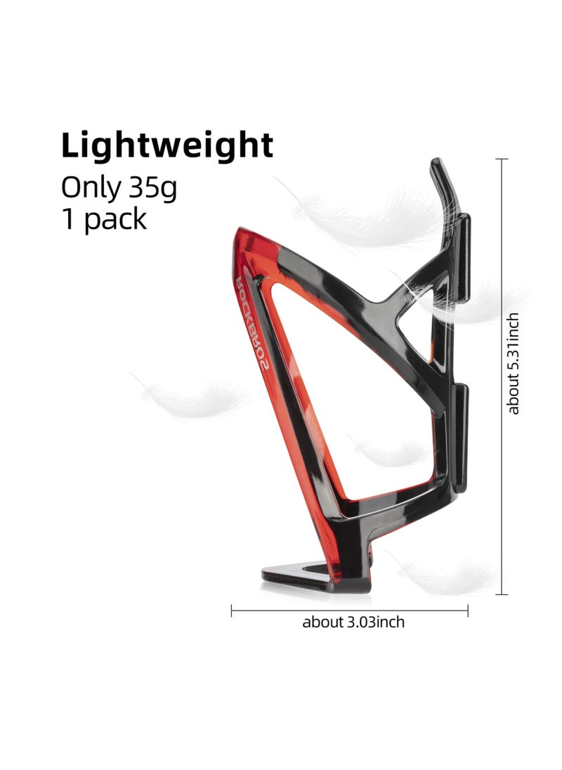Cuken - Durable Bike Water Bottle Holder Ultra-Light with Screws Tool, Universal Cup Holder Rack for MTB Road( Red and Black) - Image 1
