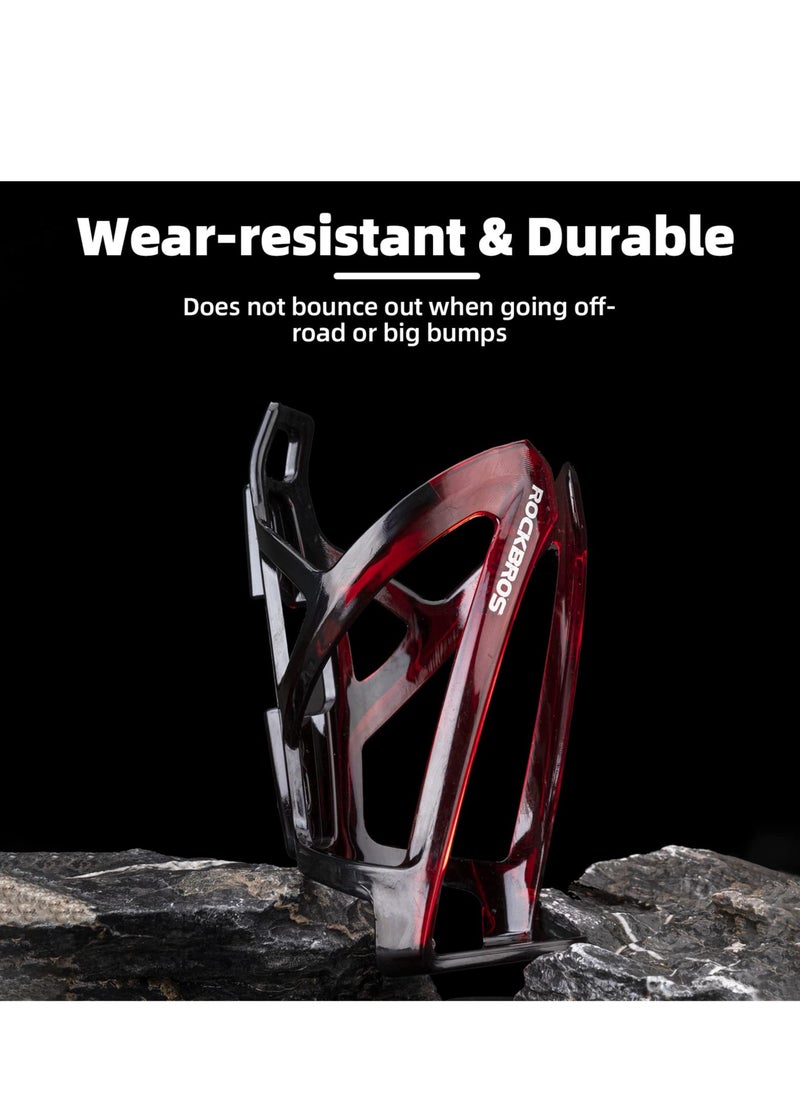 Cuken - Durable Bike Water Bottle Holder Ultra-Light with Screws Tool, Universal Cup Holder Rack for MTB Road( Red and Black) - Image 1
