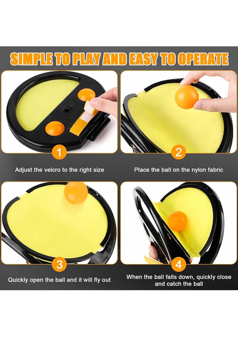 لعبة صيد الجيب المضرب ، لعبة الصيد في الهواء الطلق الجديدة مع قاذفة ، مجموعة رمي وصيد ، لعبة رمي واصطياد ألعاب خارجية (2 قطعة) - Image 5