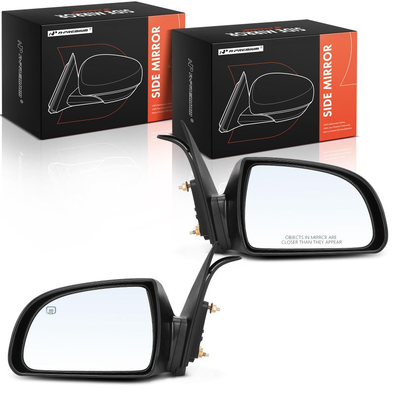 APremium Pair 2 Driver and Passenger Side Power Mirror Compatible with Hyundai Sonata 2006 2007 2008 2009 2010 Heated Outside Rear View Door Mirror Replace 876100A000 876200A000