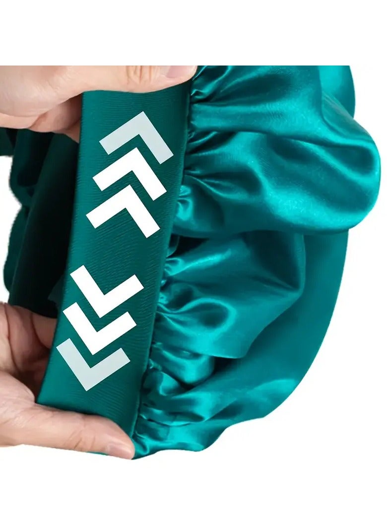 Goolsky Luxurious Satin Silk Sleep Cap – Adjustable Shower Bonnet with Tie Band – Unscented, Comfortable Hair Protection for Women and Men – Multipack - Image 3