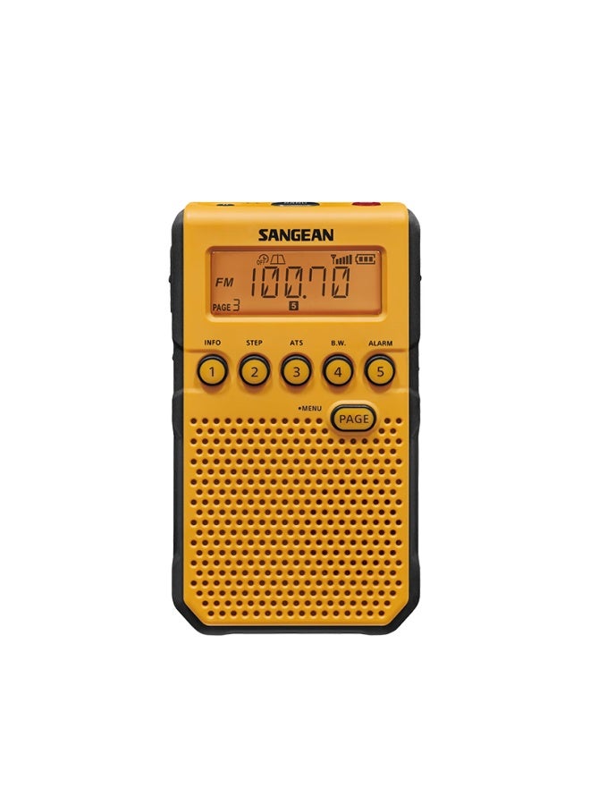 Sangean Dt-800c Digital Tuning Mini Alarm Clock Radio For Am/fm, Elderly-friendly Broadcast Radio, Yellow - Image 4