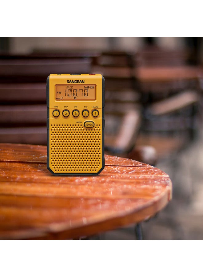 Sangean Dt-800c Digital Tuning Mini Alarm Clock Radio For Am/fm, Elderly-friendly Broadcast Radio, Yellow - Image 2