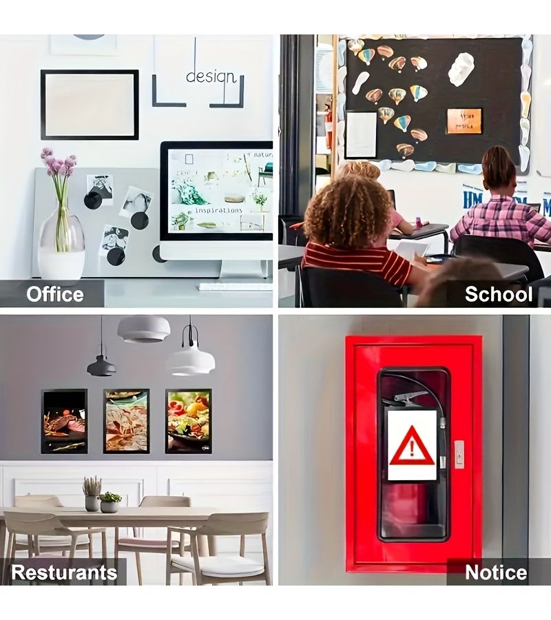 إطار صور مغناطيسي A6، 10 قطع، لون أسود، قابل للإزالة وإعادة الاستخدام، DIY - Image 4