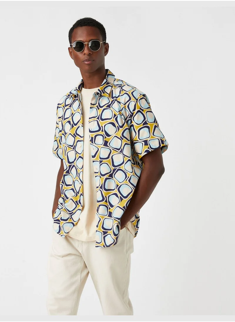 KOTON Patterned Short Sleeve Shirt