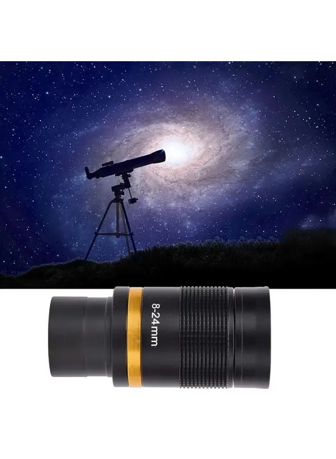 Black 8 24mm Continuous Zoom Telescope Eyepiece High Magnification HD Astronomy Accessory - Image 3