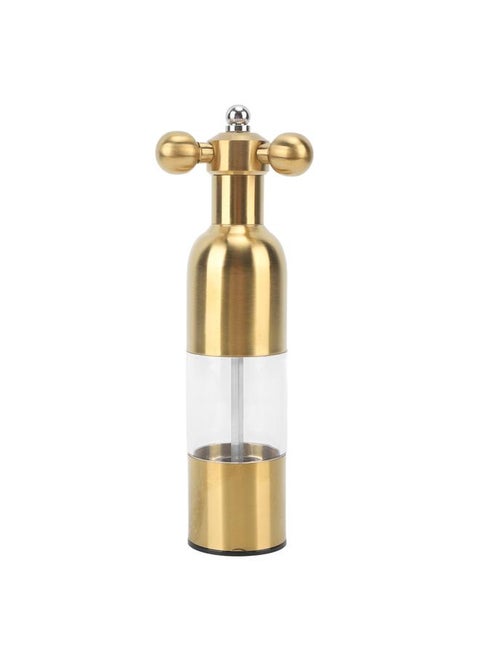 Pepper Mill Professional Refillable Ceramic Rotor Coarseness Adjustable Manual Pepper Salt Grinder for Kitchen Gold L