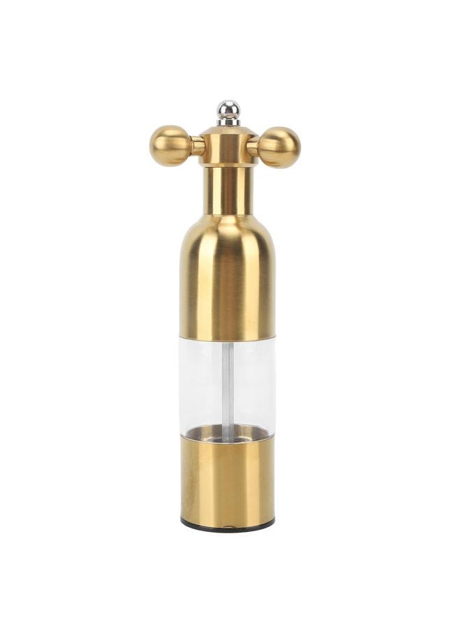 Pepper Mill Professional Refillable Ceramic Rotor Coarseness Adjustable Manual Pepper Salt Grinder for Kitchen Gold L