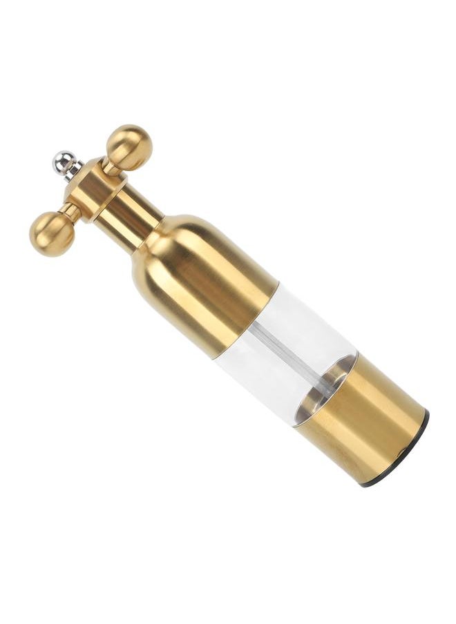 Pepper Mill Professional Refillable Ceramic Rotor Coarseness Adjustable Manual Pepper Salt Grinder for Kitchen Gold L