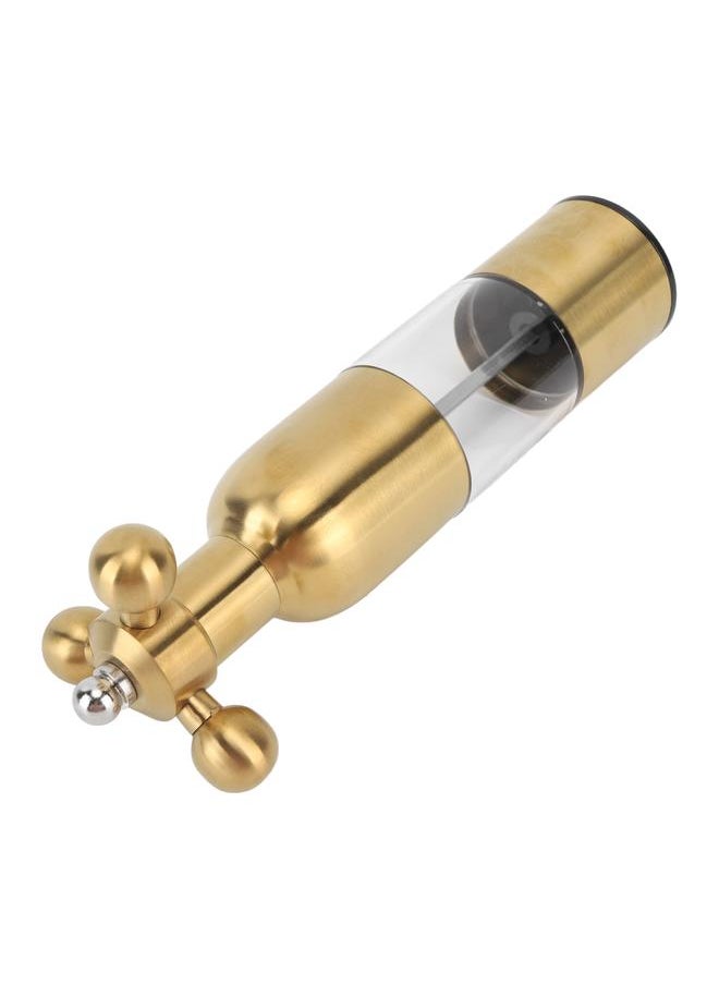 Pepper Mill Professional Refillable Ceramic Rotor Coarseness Adjustable Manual Pepper Salt Grinder for Kitchen Gold L