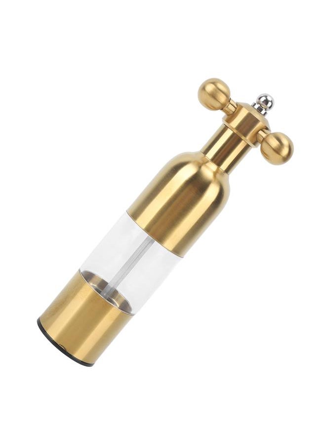 Pepper Mill Professional Refillable Ceramic Rotor Coarseness Adjustable Manual Pepper Salt Grinder for Kitchen Gold L