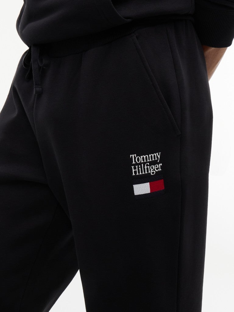 TOMMY HILFIGER Logo Embroidery Fleece Drawstring Joggers - Image 4