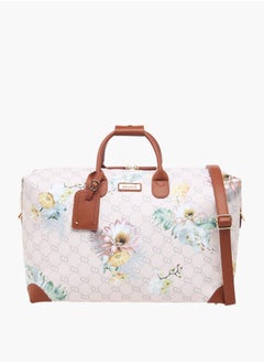Celeste Men Floral Print Duffle Bag with Detachable Strap and Zip Closure  - Image 1