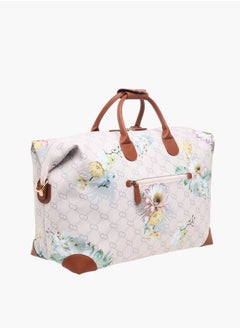 Celeste Men Floral Print Duffle Bag with Detachable Strap and Zip Closure  - Image 3