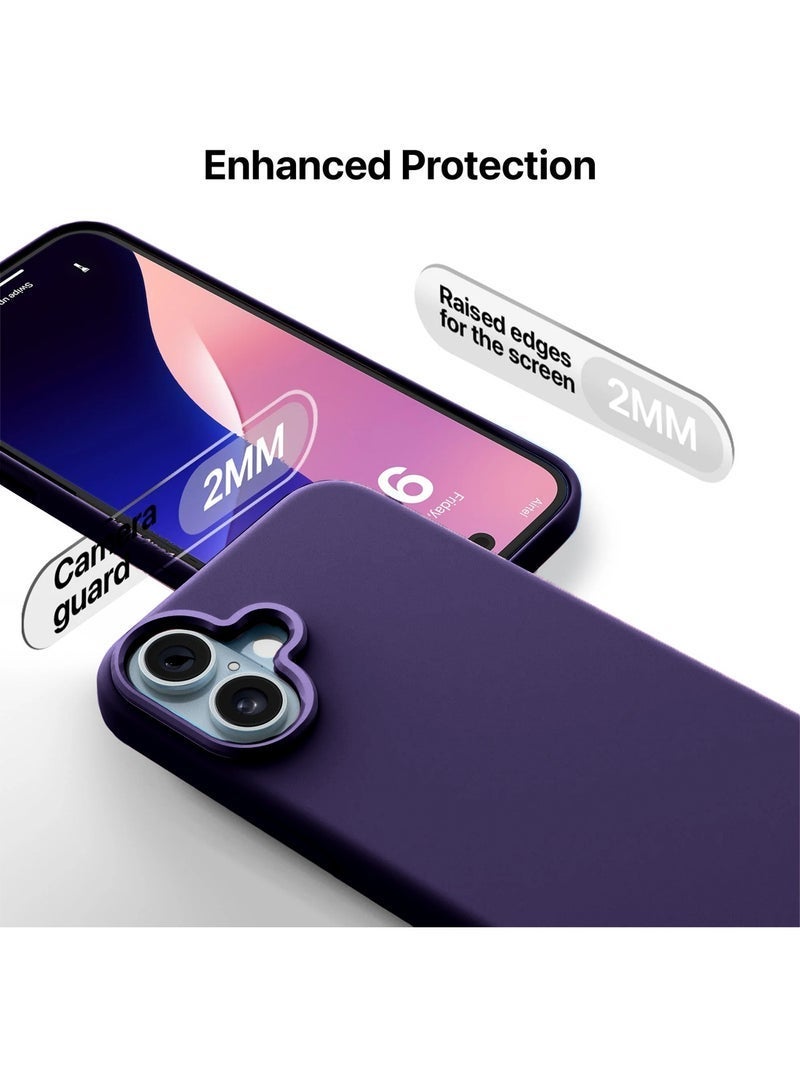 Raxoom Soft Liquid Silicone Case Cover for Apple iPhone 17 5G (2025) â€“ Slim Shockproof Protective Phone Case with Anti-Scratch Microfiber Lining & Smooth Matte Finish â€“ Eggplant Purple (MCRPSN) - Image 2