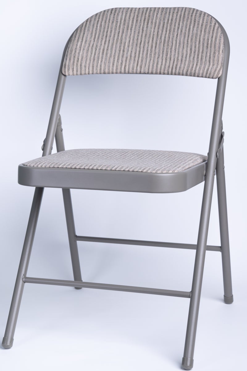 Generic High-Quality Steel Frame Chair - Waterproof Fabric & Ergonomic Design - Home/Office Dining Chair (Grey/Black)  - Image 2