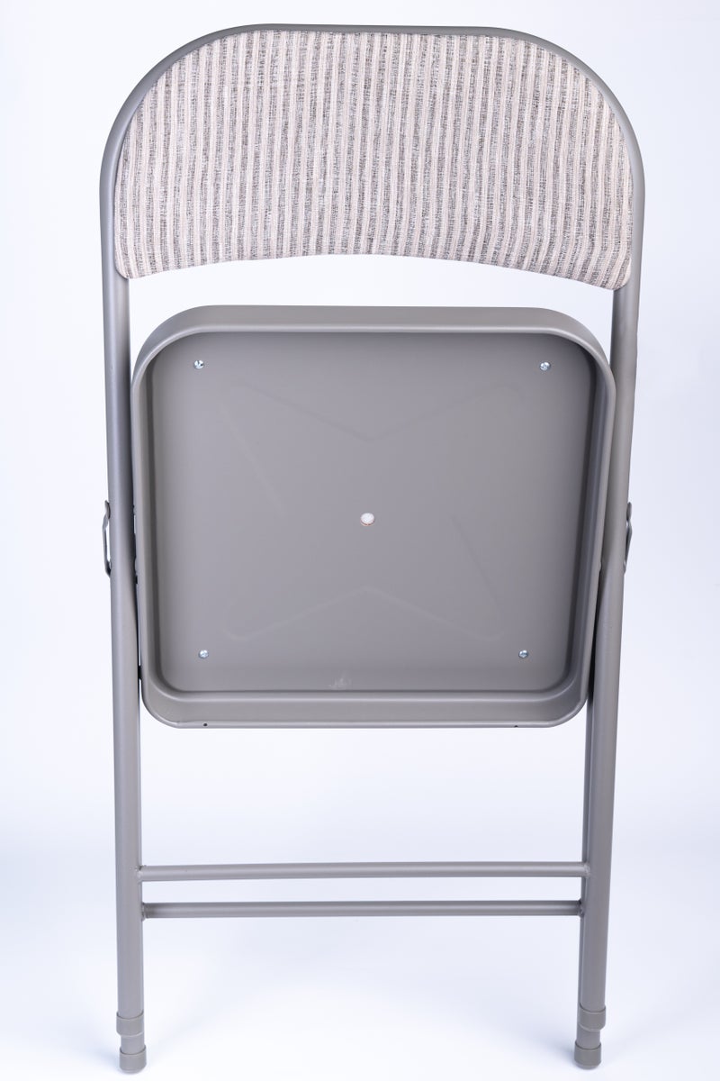 Generic High-Quality Steel Frame Chair - Waterproof Fabric & Ergonomic Design - Home/Office Dining Chair (Grey/Black)  - Image 5