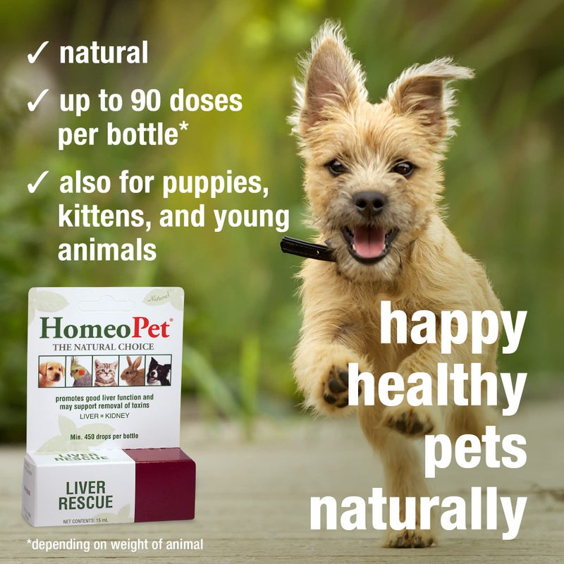 HomeoPet Liver Rescue, Safe and Natural Liver Support for Pets, Pet Supplement for Liver Support, 15 Milliliters - Image 5
