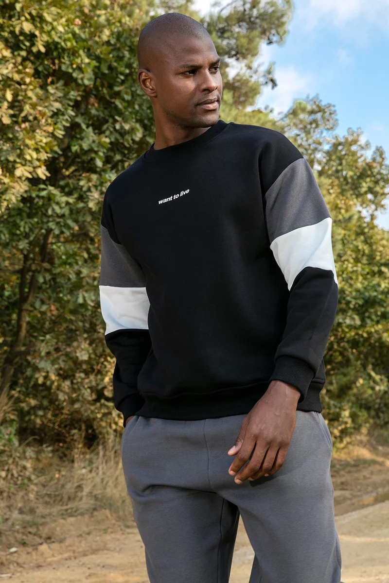 بوراتي Cotton Regular Fit Crew Neck Sweat Men's Sweat 5905298Y