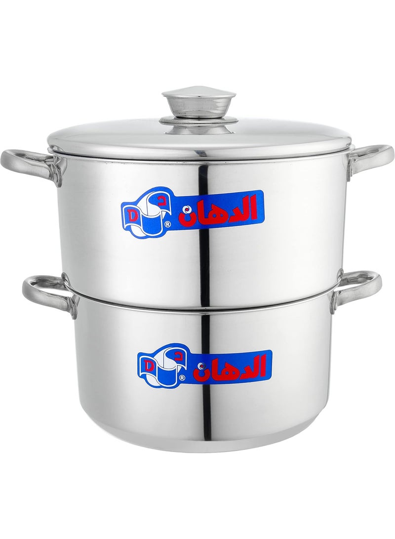 الدهان حلة بخار الامنيوم بمقابض ستانلس ستيل من الدهان، 30 سم - فضي 6221124010315 - Image 1