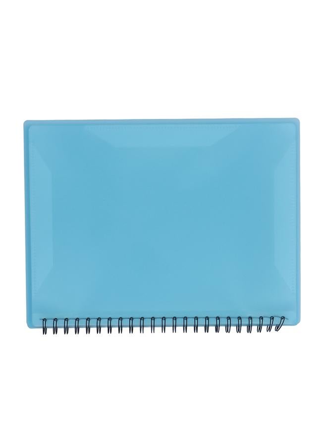 Music Score Folder Sheet Presentation Book Large Capacity PVC for File Home School Office Blue