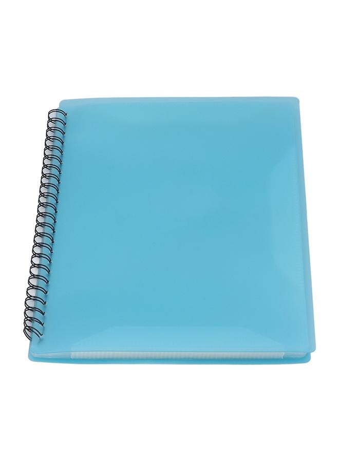 Music Score Folder Sheet Presentation Book Large Capacity PVC for File Home School Office Blue