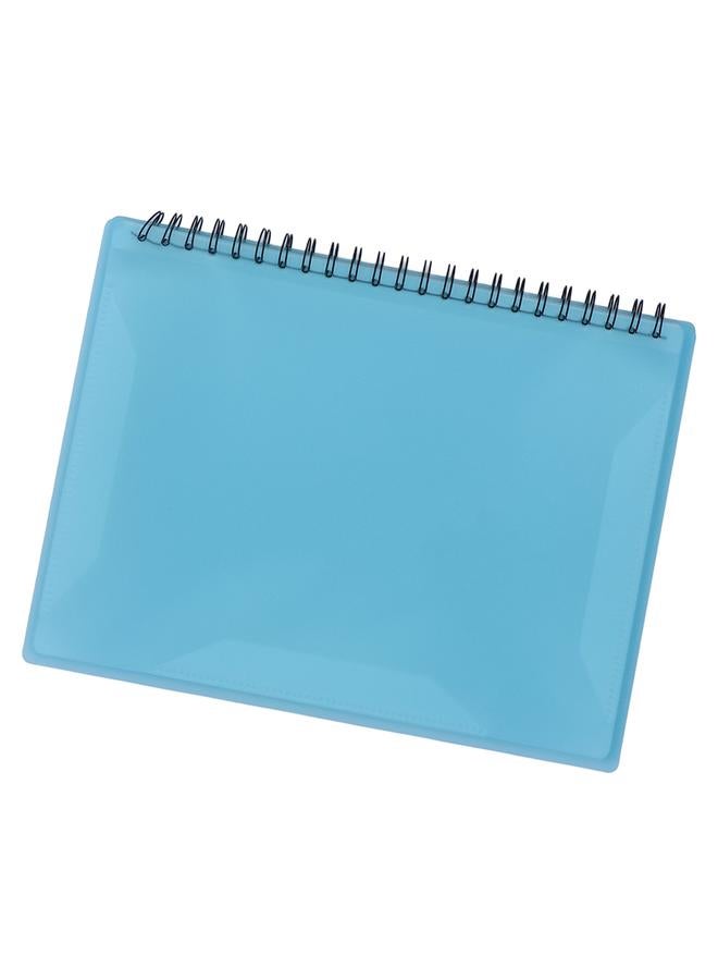 Music Score Folder Sheet Presentation Book Large Capacity PVC for File Home School Office Blue