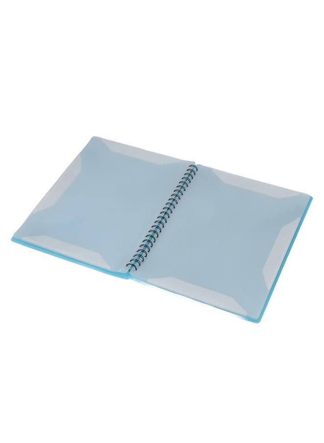 Music Score Folder Sheet Presentation Book Large Capacity PVC for File Home School Office Blue