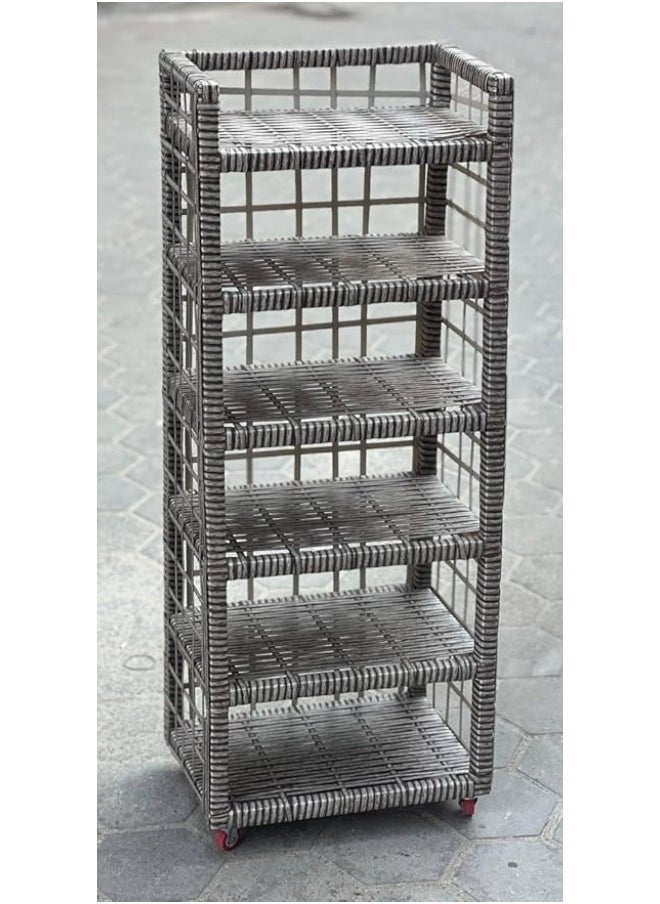 Generic 6-Tier Shoe Rack - Modern Design for Storage and Organization | Chic Shape Fits Any Corner | Excellent Capacity for Shoes or Household Items AR  - Image 2