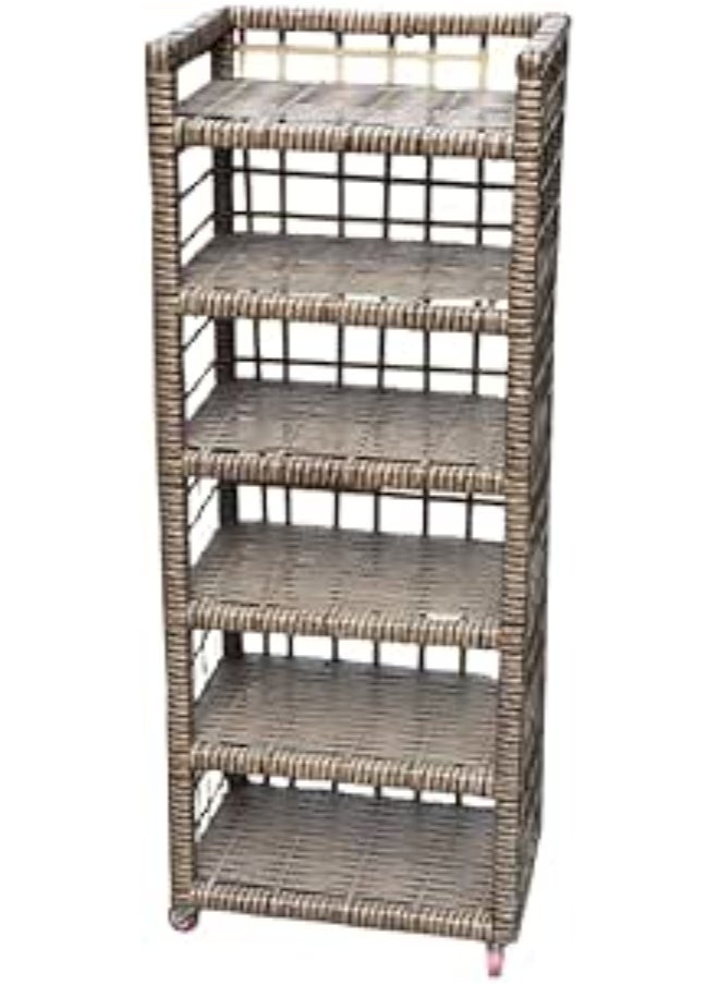 Generic 6-Tier Shoe Rack - Modern Design for Storage and Organization | Chic Shape Fits Any Corner | Excellent Capacity for Shoes or Household Items AR  - Image 1