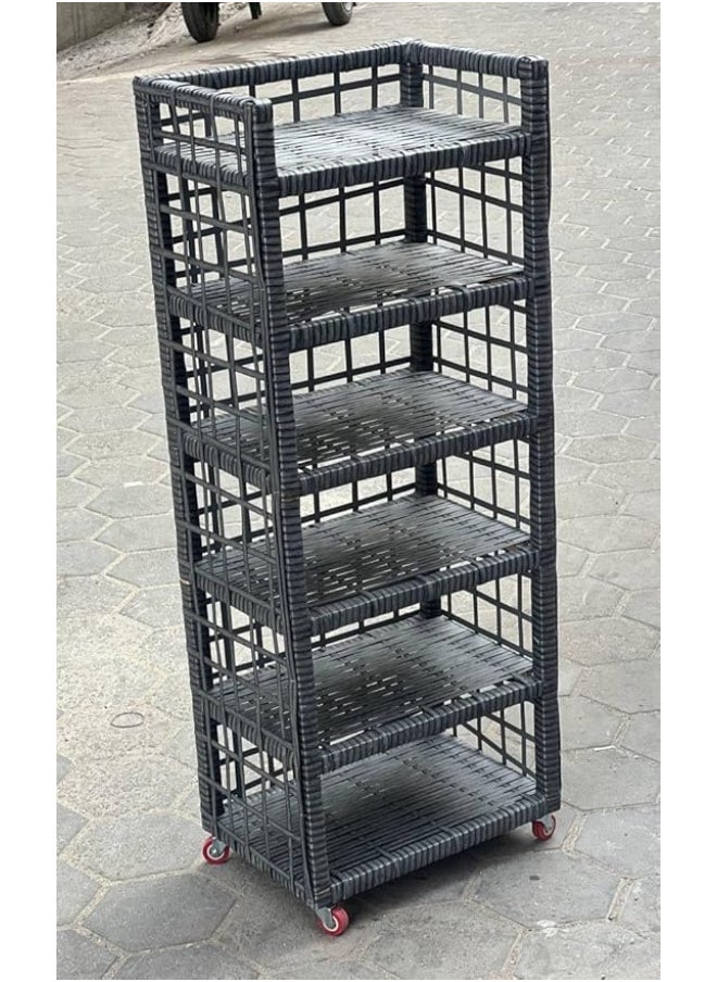Generic 6-Tier Shoe Rack - Modern Design for Storage and Organization | Chic Shape Fits Any Corner | Excellent Capacity for Shoes or Household Items AR  - Image 3