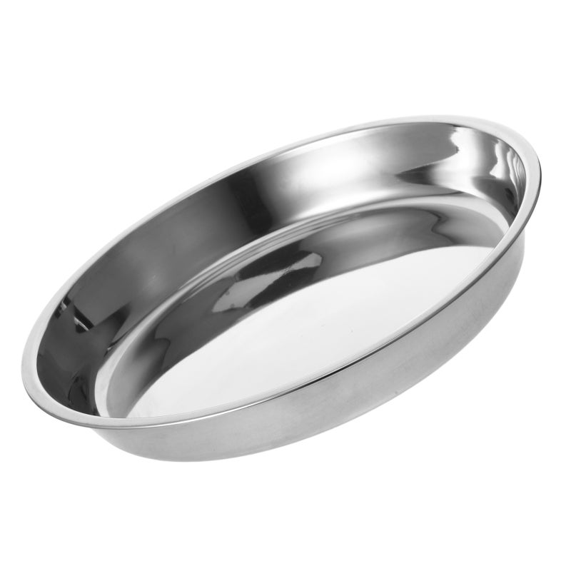 Round Steamer Rack Plate Stainless Steel Roasting Pan Roaster Pan Tray Lasagna Pan Baking Tray for Roasting Turkey Meat Vegetable - Image 5