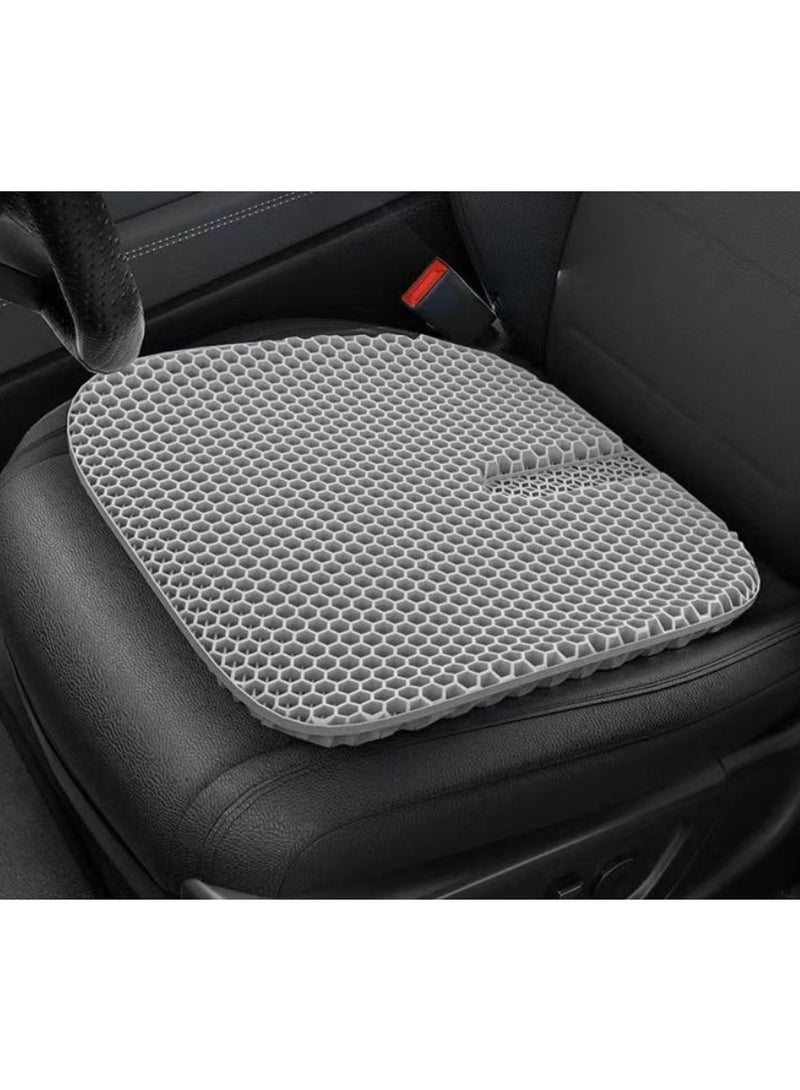 Gel Seat Cushion for Long Sitting With Black non-slip cloth cover, Breathable Car Seat Cushion, Back, Sciatica, Tailbone Pain Relief Cushion for Car, Desk Chair, Wheelchair,Office Chair - Image 1