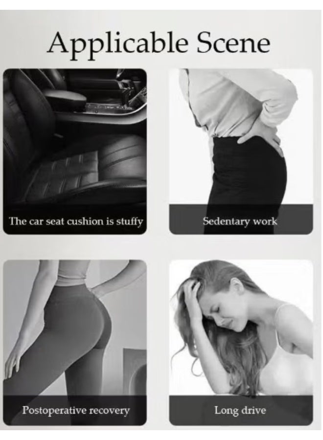Gel Seat Cushion for Long Sitting With Black non-slip cloth cover, Breathable Car Seat Cushion, Back, Sciatica, Tailbone Pain Relief Cushion for Car, Desk Chair, Wheelchair,Office Chair - Image 5