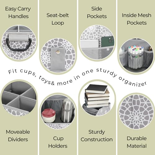 STORAGEIDEAS Car Seat Organizer Backseat Front Seat, Car Organizer With 12 Storage Compartments 2 Cup Holders, Snack Storage For Kids Baby, SUV Truck Van Collapsible Storage Bag For Travel, PT - Image 3
