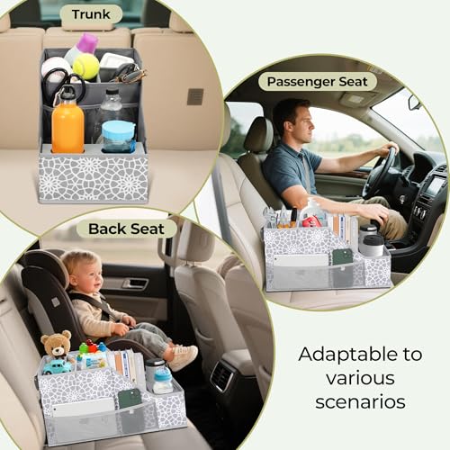 STORAGEIDEAS Car Seat Organizer Backseat Front Seat, Car Organizer With 12 Storage Compartments 2 Cup Holders, Snack Storage For Kids Baby, SUV Truck Van Collapsible Storage Bag For Travel, PT - Image 5