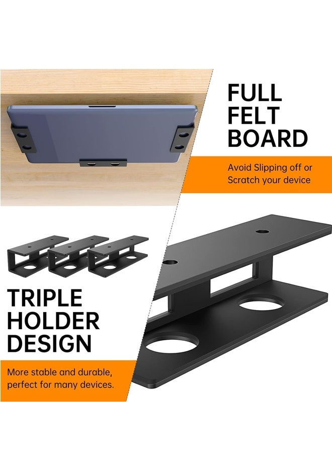 3-Piece Under Desk Laptop Mount, Adjustable Width, Anti-Scratch Felt, Holds 30lbs, Space Saving for Office Home - Image 4