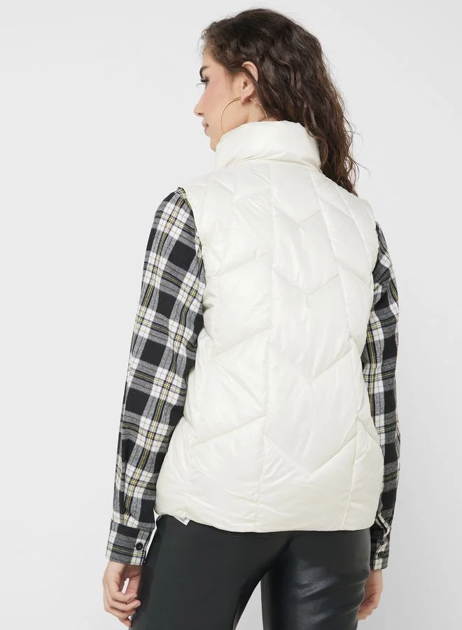 Ginger High Neck Padded Vest Jacket