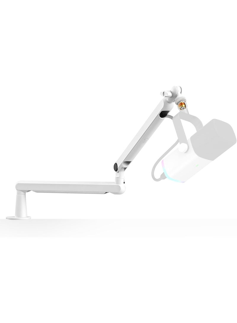 FIFINE Microphone Boom Arm, Low Profile Adjustable Stick Microphone Arm Stand with Desk Mount Clamp, Screw Adapter, Cable Management, for Podcast Streaming Gaming Studio-BM88 - Image 1
