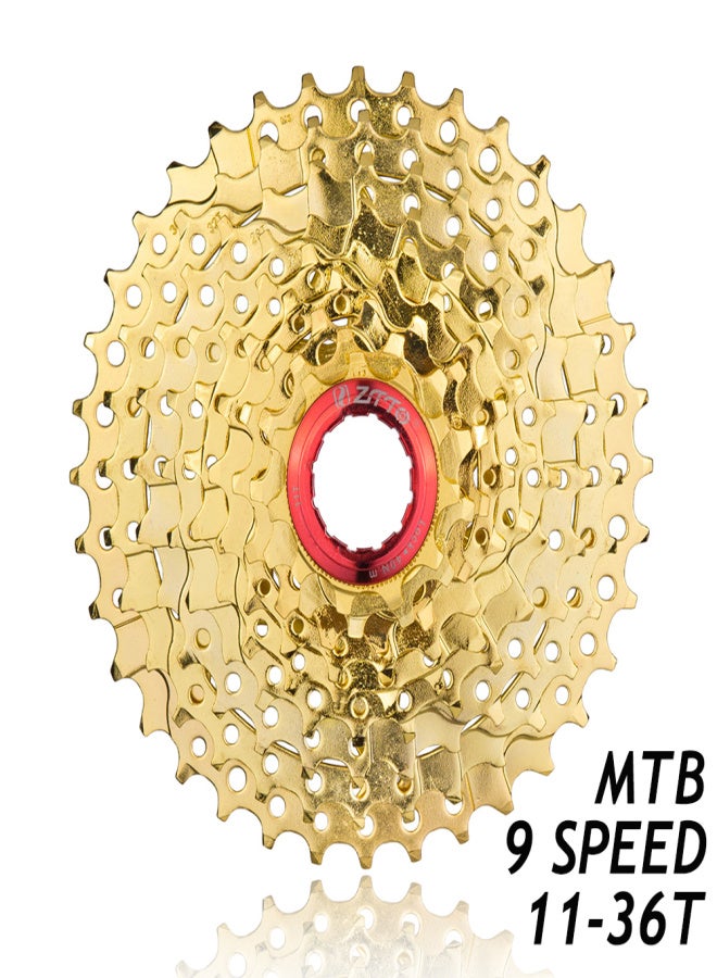 ZTTO Gold Golden MTB Bike 11-36T Cassette Sprocket Parts 9/10 Speed Optional - Image 2